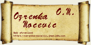 Ozrenka Močević vizit kartica